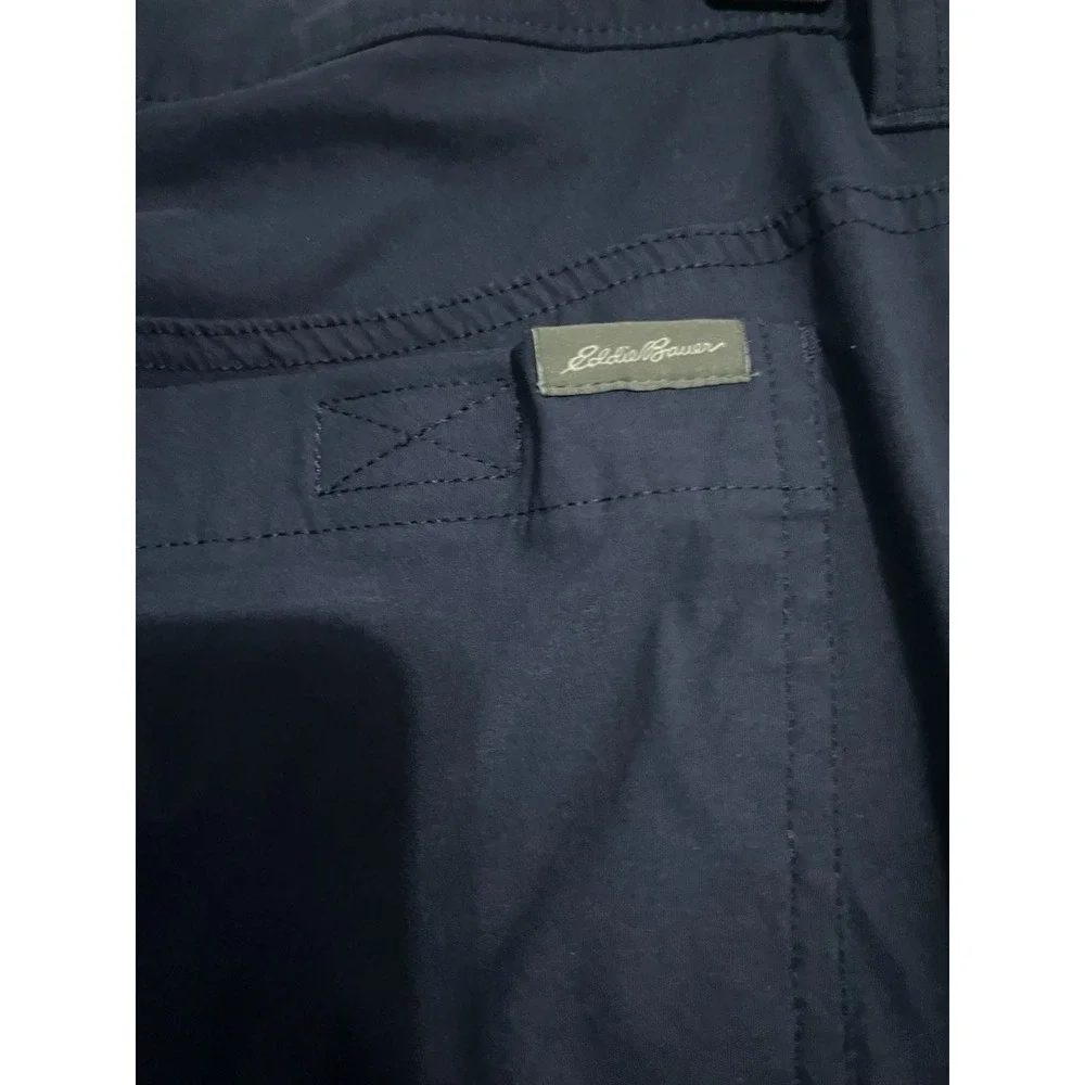 Eddie Bauer Mens Fleece Lined Tech Pants Navy Blue 32x32 Hiking Outdoor Warm